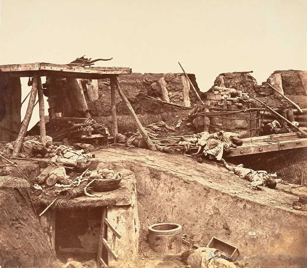After the Capture of the Taku Forts — 日本（幕末・明治）の手彩色写真