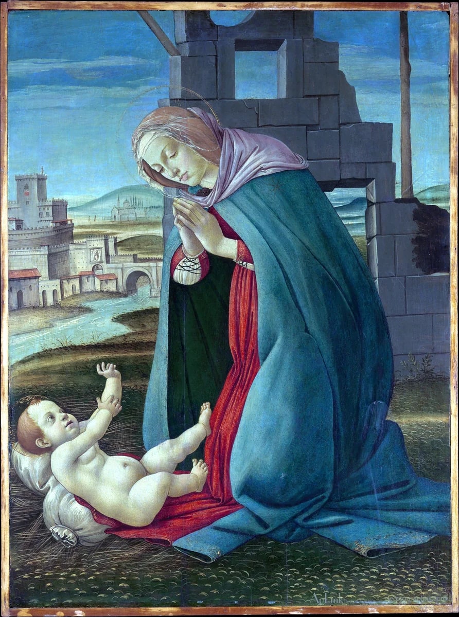 Madonna Adoring the Child — パリの古写真